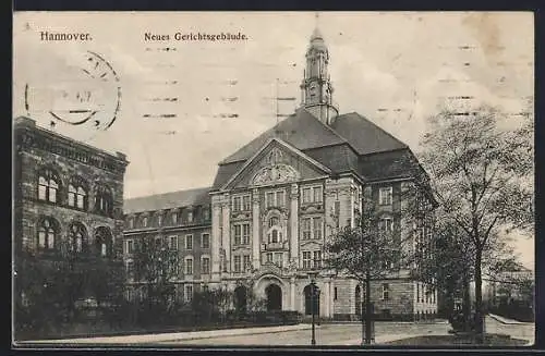 AK Hannover, Neues Gerichtsgebäude, Aussenansicht