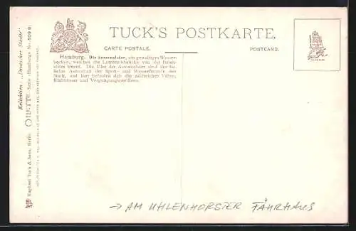 Künstler-AK Raphael Tuck & Sons Nr. 609 B: Hamburg, Ruderpartie auf der Aussenalster