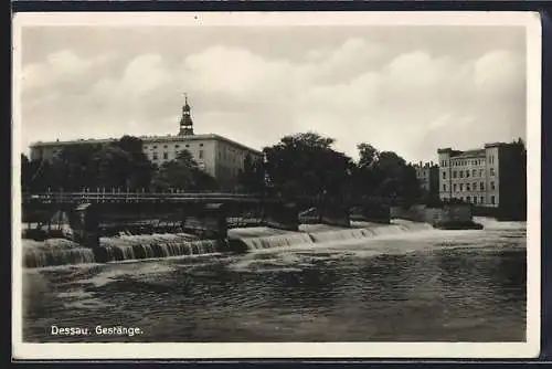 AK Dessau, Gestänge an der Mulde