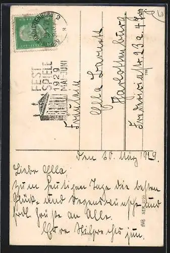 AK Glückwunsch zum Geburtstag, Lustiger Kerl mit grossem Kopf