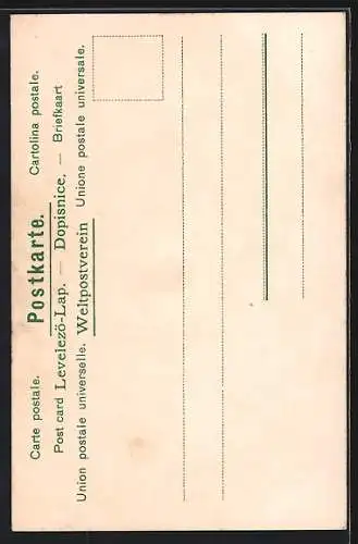 Lithographie Münchner Kindl trauert um einen zerbrochenen Bierkrug