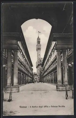 AK Firenze, Il Portico degli Uffizi e Palazzo Vecchio