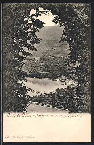 AK Bellagio /Lago di Como, Pescallo dalla Villa Serbelloni