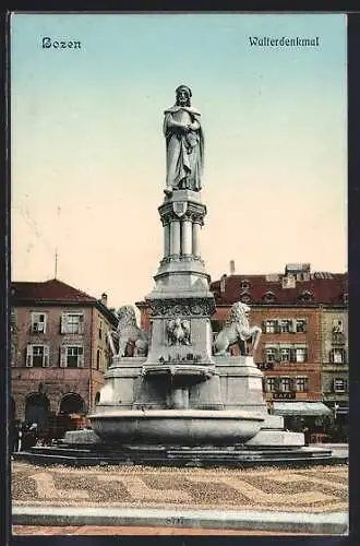 AK Bozen, Ansicht vom Walterdenkmal