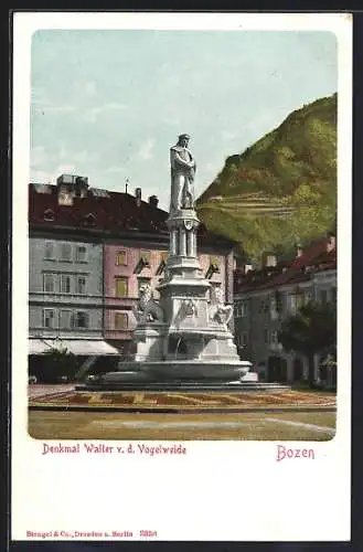 AK Bozen, Denkmal Walter v. d. Vogelweide