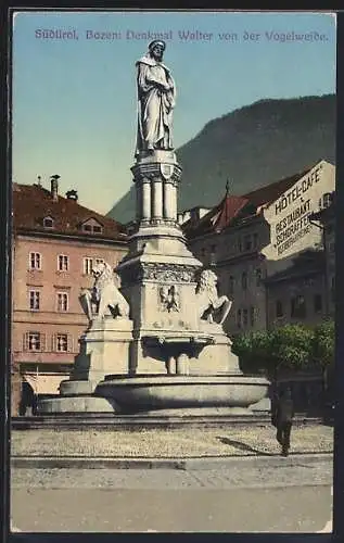 AK Bozen, Denkmal Walter von der Vogelweide