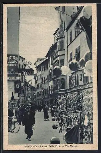 AK Bolzano, Piazza delle Erbe e Via Museo