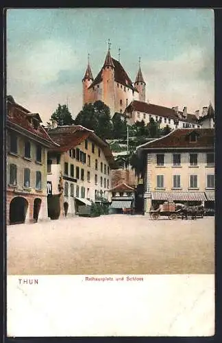 AK Thun, Rathausplatz und Schloss