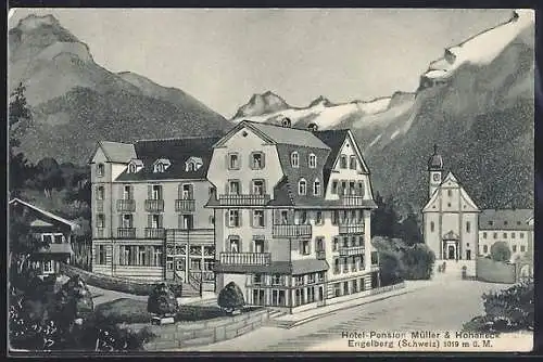 AK Engelberg, Hotel Pension Müller und Hoheneck