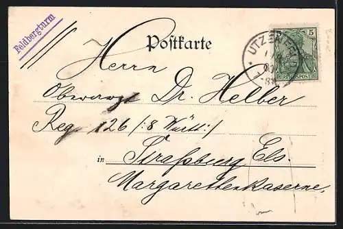 Lithographie Feldberg /Schwarzwald, Hotel und Feldbergthurm mit Schutzhütte, Feldsee