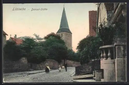 AK Lübbecke, Strassenpartie an der Danzel-Stätte