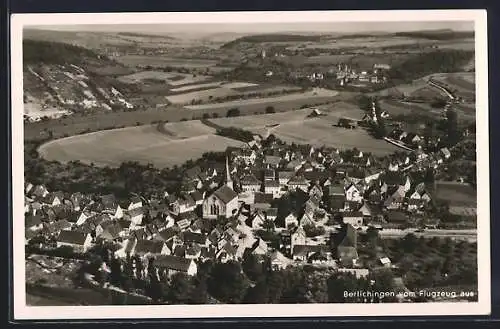 AK Berlichingen, Ortspanorama aus dem Flugzeug gesehen