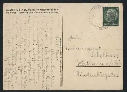 AK Niedernhausen i. Odw., Landheim der Darmstädter Eleonorenschule