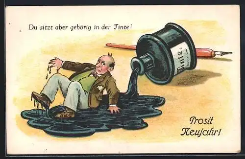 AK Mann sitzt gehörig in der Tinte