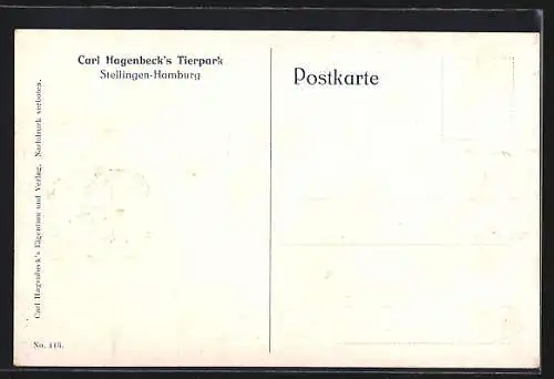 AK Hamburg-Stellingen, Carl Hagenbeck`s Tierpark, Haupteingang