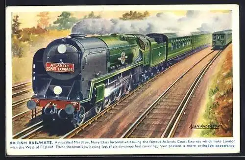 AK Englische Eisenbahn-Lokomotive Atlantic Coast Express der British Railways