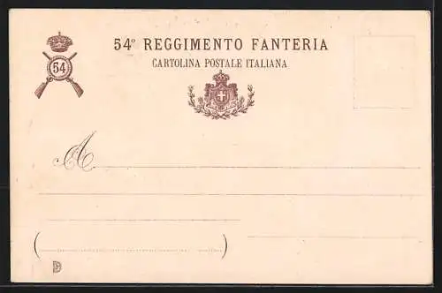 Lithographie 54. Reggimento Fanteria, 34. Anniversario 1904