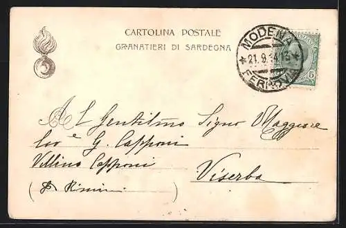 AK Granatieri di Sardegna, historische Uniformen 1820-1883