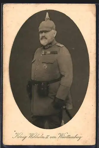 AK König Wilhelm II. von Württemberg in Uniform