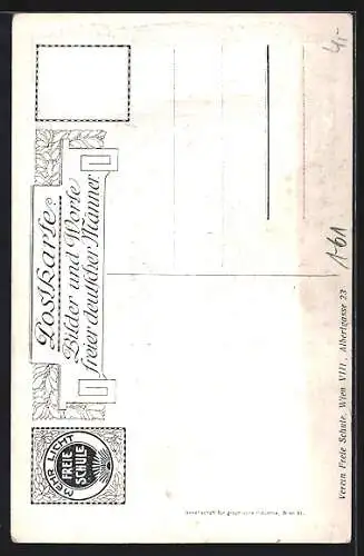 Künstler-AK Gotthold Ephraim Lessing, bedeutender Dichter der deutschen Aufklärung