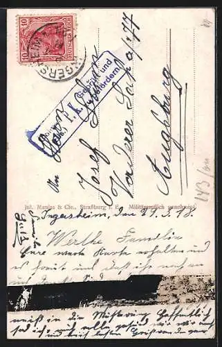 AK Elsässerin in elsass-lothringischer Tracht am Spinnrad