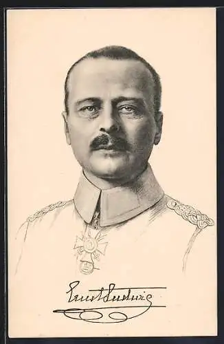 AK Portrait Ernst Ludwig von Hessen in Uniform