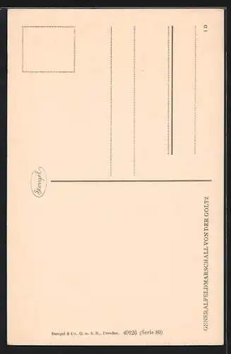 AK Heerführer, Portrait Generalfeldmarschall von der Goltz in Uniform mit vielen Orden