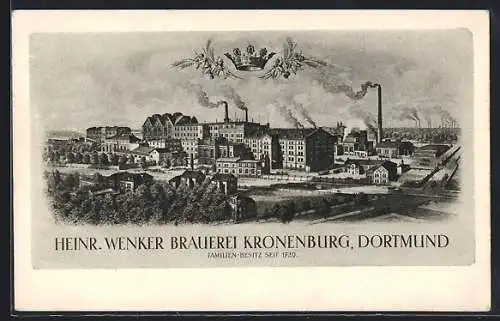 AK Dortmund, Heinr. Wenker Brauerei Kronenburg