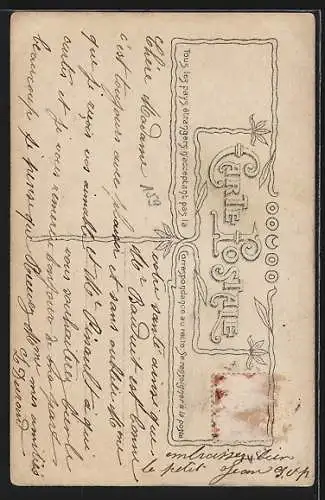AK Dame im eleganten Kleid mit Briefen vor dem Briefkasten