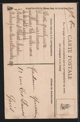 AK Junger Knabe als Briefträger