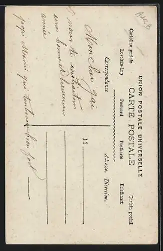 AK Briefträgerin mit einem Telegramm