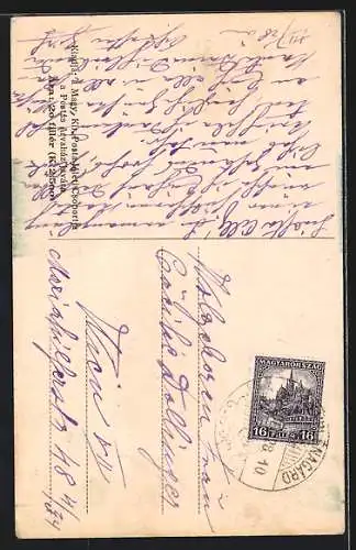 AK Mädchen wirft einen Brief in den Briefkasten