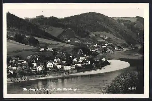 AK Struden a. d. Donau, Strudengau, Teilansicht