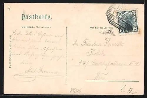 AK Bad Ischl, Teilansicht mit dem Dachstein v. d. grossen Schmalnau