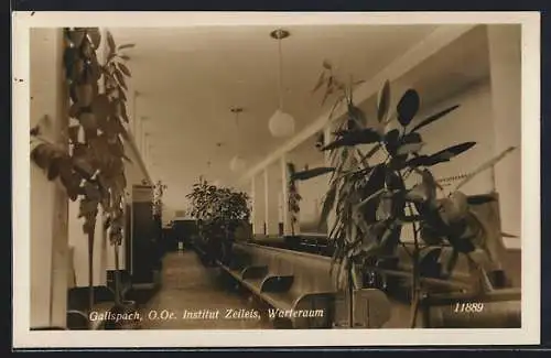 AK Gallspach /O. Oe., Institut Zeileis, Warteraum, Innenansicht