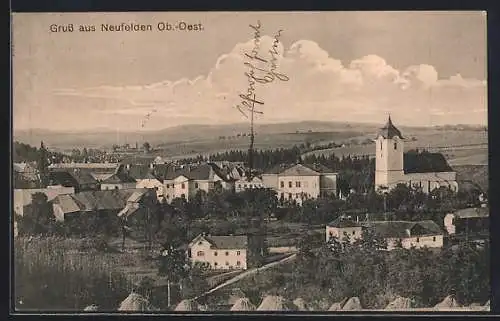 AK Neufelden /Ob.-Oest., Ortsansicht aus der Vogelschau