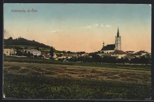 AK Rohrbach /O.-Öst., Teilansicht mit Kirche