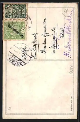 AK Niederwaldkirchen, Teilansicht mit Kirche