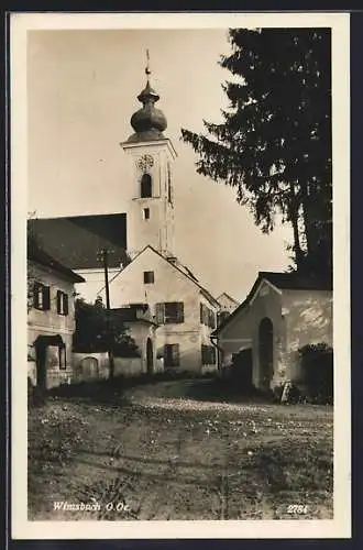 AK Wimsbach, Partie an der Kirche