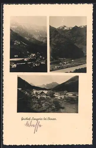AK Ebensee, Bick zum Gasthaus Langwies