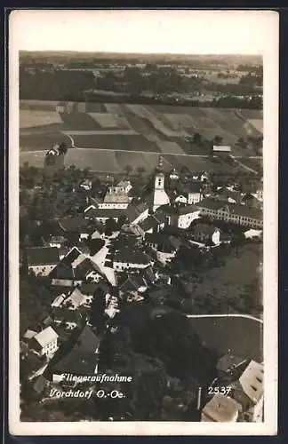 AK Vorchdorf, Ortsansicht vom Flugzeug aus