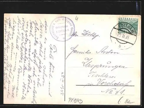 AK Roitham, Reichsbund d. kath. Jugend Oesterr., Innenansicht