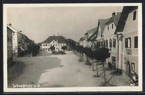 AK Wimsbach, Gasthaus zum Bären mit Strassenpartie