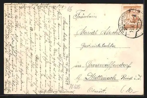 AK Strass b. Gunskirchen, Ortspartie aus der Vogelschau