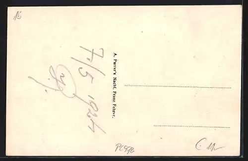 AK Scharten bei Wels, Blick auf die Kirche