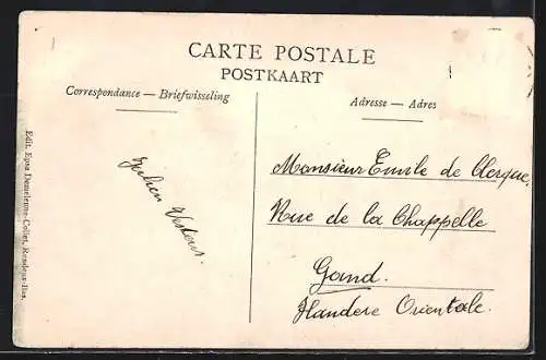 AK Laroche, L`Ourthe et le Pont avec coin de la Ville et Quai