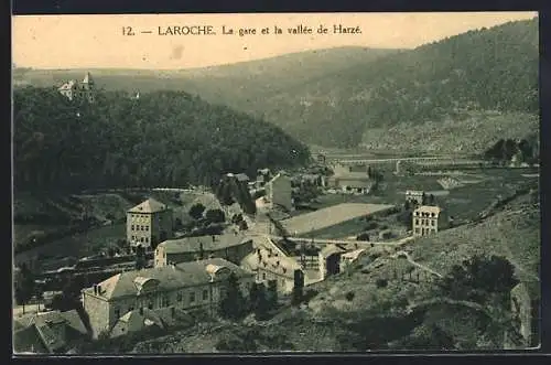 AK Laroche, La gare et la vallée de Harzé
