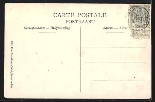 AK Laroche, Ruines du Vieux Château, l`Ourthe et Fortifications