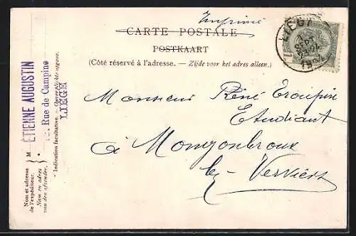 AK Liege, Boulevard de la Sauveniere, Strassenansicht