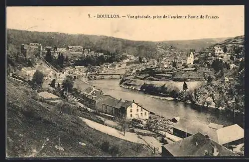 AK Bouillon, Vue générale, prise de l`ancienne Route de France